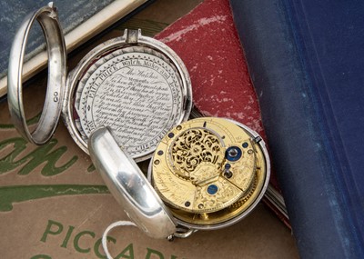 Lot 53 - A George III silver silver pair cased pocket watch by William Massey of Nantwich