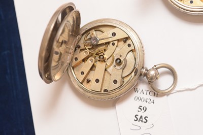 Lot 59 - Three Victorian and later silver open faced pocket watches