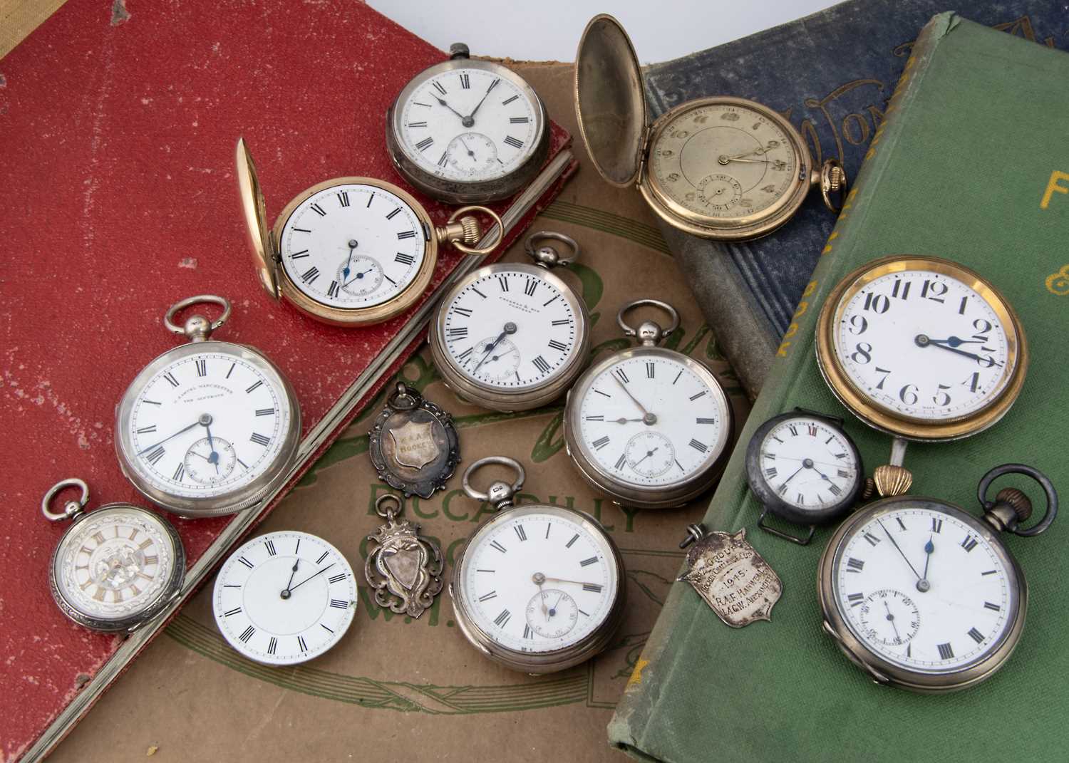Lot 60 - A group of pocket watches and other related items