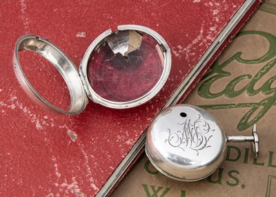 Lot 62 - A George III silver silver pair cased pocket watch by Charles Huntley of London