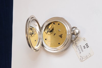 Lot 66 - An oversized Victorian silver open faced pocket watch