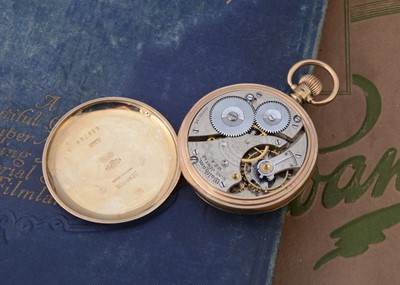 Lot 72 - A c1930s 9ct gold open faced pocket watch by Waltham
