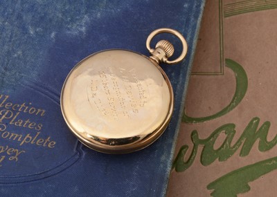 Lot 72 - A c1930s 9ct gold open faced pocket watch by Waltham