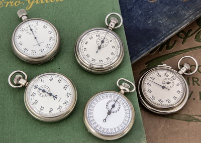 Lot 77 - Five British military issue stopwatches