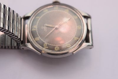 Lot 83 - A circa 1950s Omega Automatic "Bumper" stainless steel wristwatch head