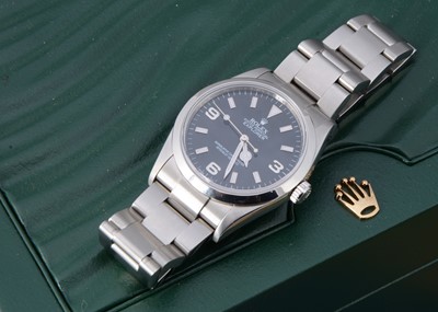 Lot 115 - A modern Rolex Oyster Perpetual Explorer stainless steel wristwatch