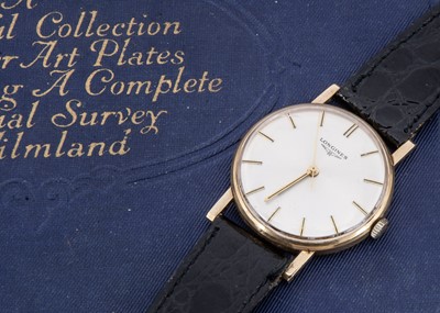 Lot 133 - A 1970's Longines 9ct gold manual wind presentation wristwatch