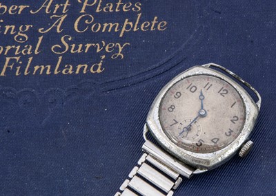 Lot 135 - A circa 1940's manual wind chromed cased wristwatch