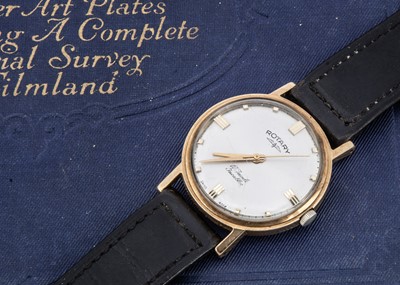 Lot 166 - A circa 1960's Rotary manual wind 9ct gold wristwatch