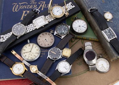 Lot 167 - A collection of wristwatches and pocket watches