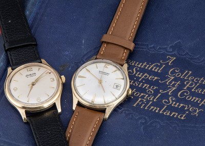 Lot 184 - Two 1960s gold cased wristwatches