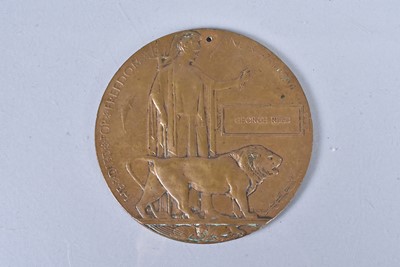 Lot 738 - A WWI Memorial Plaque