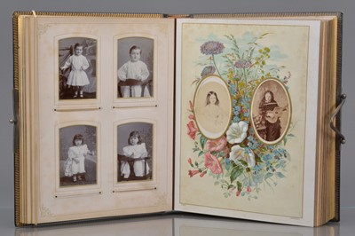 Lot 19 - A Cabinet Card  & Carte de Visite and Chromolitho Album