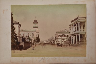 Lot 20 - A Concertina Type Photo Album of Japanese Hand Coloured Albumen Prints