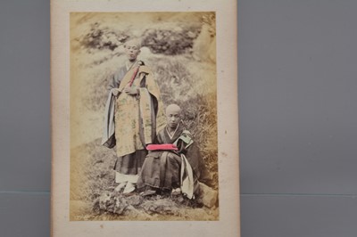 Lot 20 - A Concertina Type Photo Album of Japanese Hand Coloured Albumen Prints
