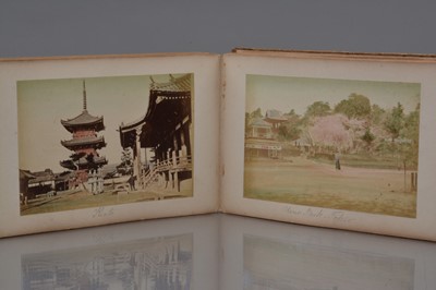 Lot 20 - A Concertina Type Photo Album of Japanese Hand Coloured Albumen Prints