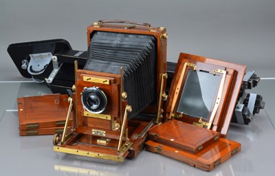 Lot 26 - A Gandolfi Half Plate Mahogany & Brass Camera