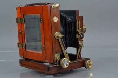 Lot 27 - A Thornton Pickard College Quarter Plate Mahogany & Brass Camera