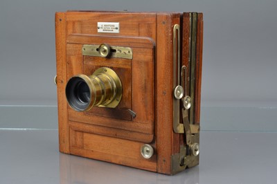 Lot 36 - A Mahogany and Brass Tailboard Camera
