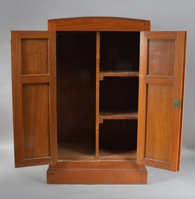 Lot 380 - A 20th century Burmese teak display cabinet