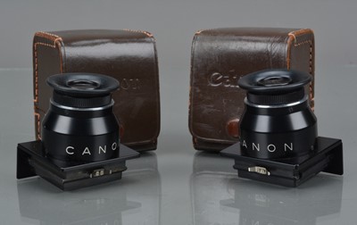 Lot 390 - Two Canon Canonflex Waist Level Magnifying Finders