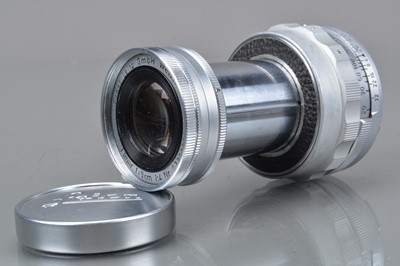 Lot 497 - A Leitz Wetzlar 9cm f/4 Collapsible Elmar Lens