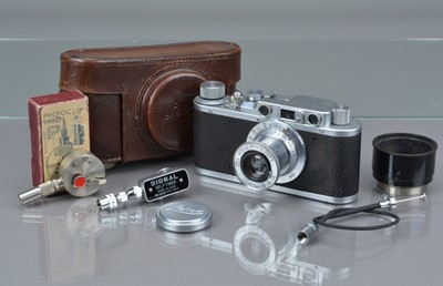 Lot 541 - A Leitz Wetzlar Leica II Model D Rangefinder Camera