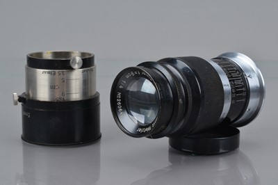 Lot 572 - A Leitz Wetzlar 9cm f/4 Elmar Lens