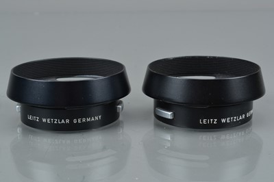 Lot 592 - Two Leitz 12585 35mm f/2.8 / 35mm f/3.5 Lens Hoods