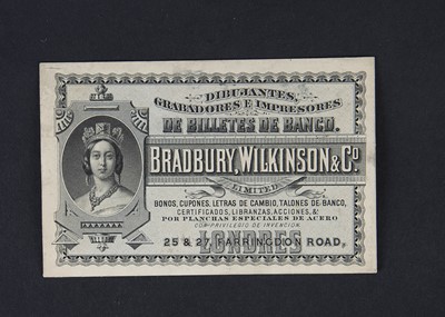 Lot 295 - A Bradbury Wilkinson & Co Ltd advertizing banknote