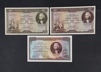 Lot 298 - A collection of three Bradbury Wilkinson and Co Ltd Advertizing Banknotes