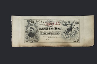 Lot 347 - Specimen Bank Note:  National Bank of Argentina specimen 20 Pesos