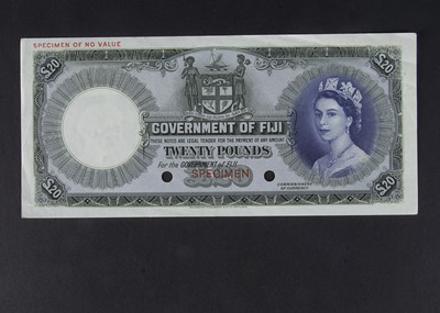 Lot 383 - Specimen Bank Note:  Fiji specimen 20 Pounds