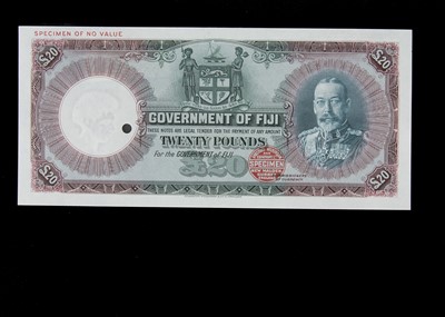 Lot 386 - Specimen Bank Note:  Fiji specimen 20 Pounds