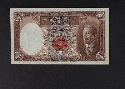 Lot 405 - Specimen Bank Note:  Government of Iraq specimen Half Dinar