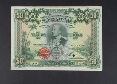 Lot 441 - Specimen Bank Note:  The Government of Sarawak specimen 50 Dollars