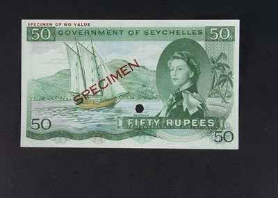 Lot 447 - Specimen Bank Note:  The Government of Seychelles specimen 50 Rupees