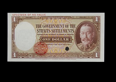 Lot 466 - Specimen Bank Note:  The Government of the Straits Settlements specimen 1 Dollar