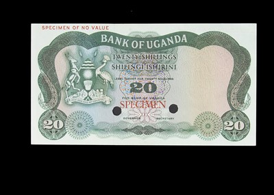 Lot 477 - Specimen Bank Note:  Bank of Uganda specimen 20 Shillings