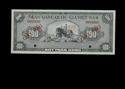 Lot 486 - Specimen Bank Note:  South Vietnam specimen 100 Dong