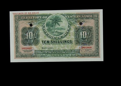 Lot 488 - Specimen Bank Note:  Territory of western Samoa specimen 10 Shillings