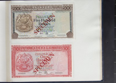 Lot 490 - Specimen Bank Note:  A Bradbury Wilkinson & Co branded blue leatherette specimen bank note sample album