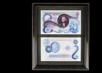 Lot 589 - A Framed pair of Bradbury Wilkinson advertising banknotes