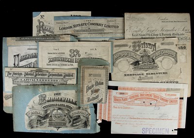 Lot 609 - A collection of specimen Debentures and investment certificates