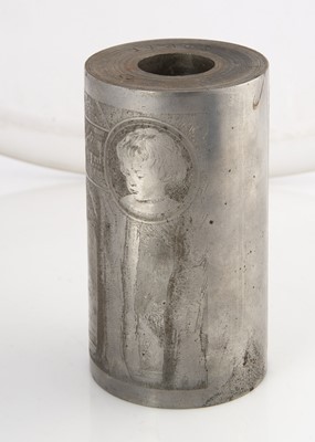 Lot 618 - A large heavy steel cylinder