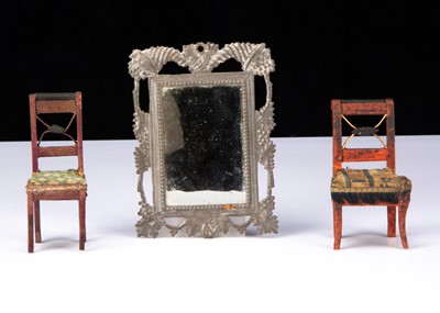 Lot 20 - Two 19th century German dolls’ house chairs