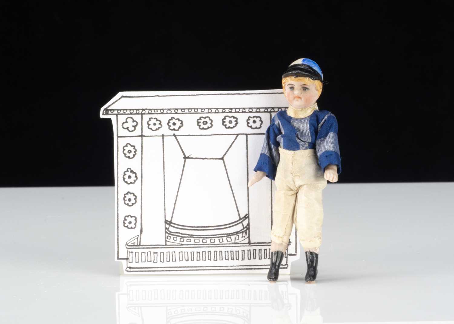 Lot 32 - An all-bisque dolls’ house jockey