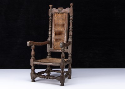Lot 103 - An English oak 17th century style child’s chair