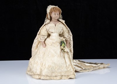 Lot 127 - A fine Pierotti poured wax court bride doll