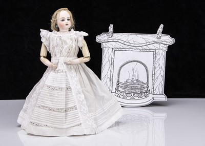 Lot 166 - A Jules Steiner pressed bisque swivel head walking fashionable doll circa 1863